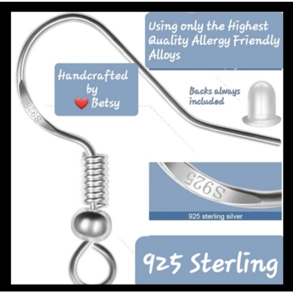 Sunflower Boho Bling Teardrop Hang Earrings 925S Post - Picture 6 of 6